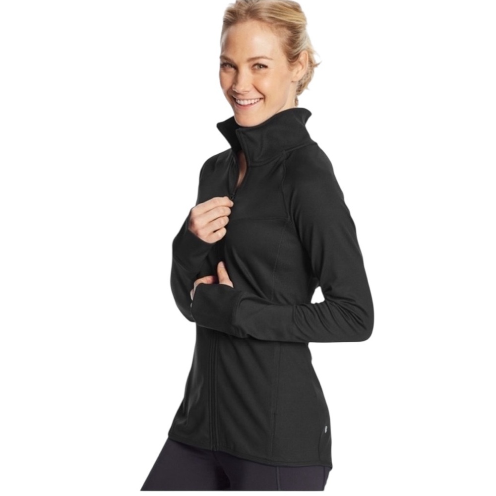 10/$25🦋 Champion C9 Black Full Zip Duo Dry Cardio Jacket - Size Medium